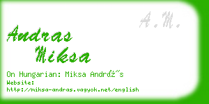 andras miksa business card